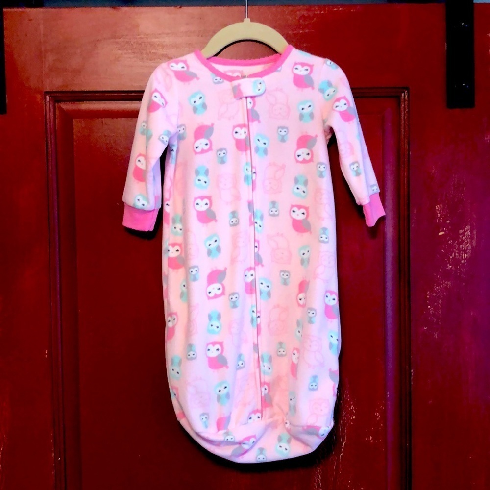 Carters pink owl baby infant Sleepsack long sleeve
